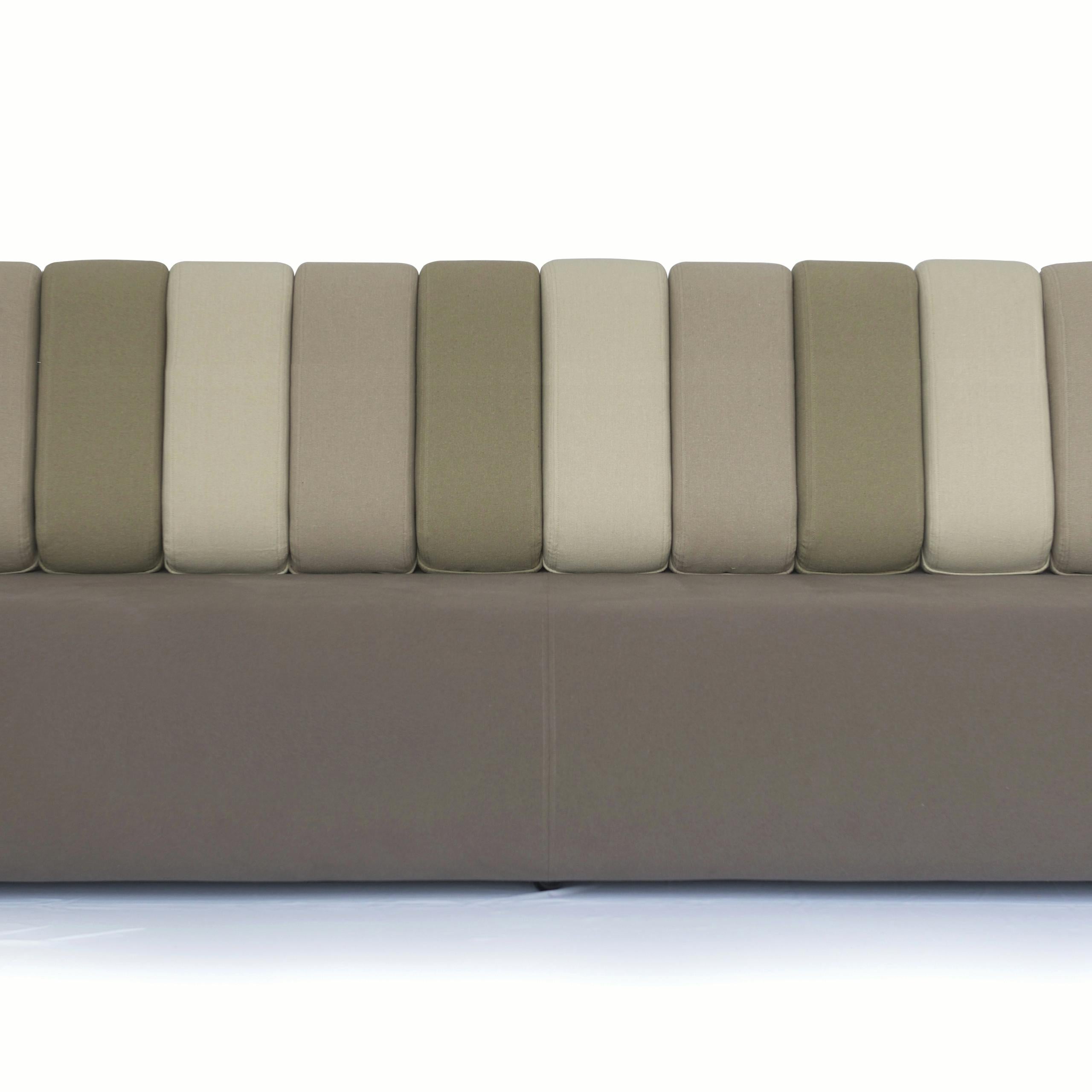 Modern Fair Play Sofa, Cotton Upholstery, Copper and Iron Structure by Mario Milana For Sale