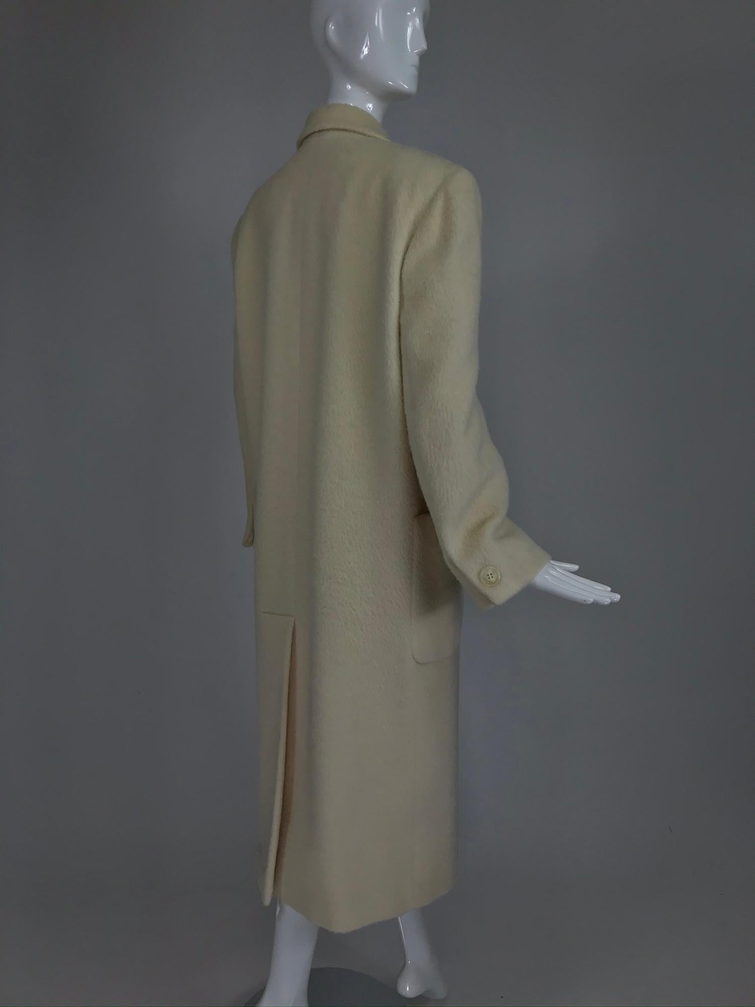 Fairbrooke Off White Wool Double Breasted Polo Coat 1990s 1