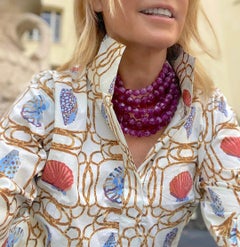 Fairchild Baldwin Red Carpet Multi Strand Ametista Beads Statement Necklace