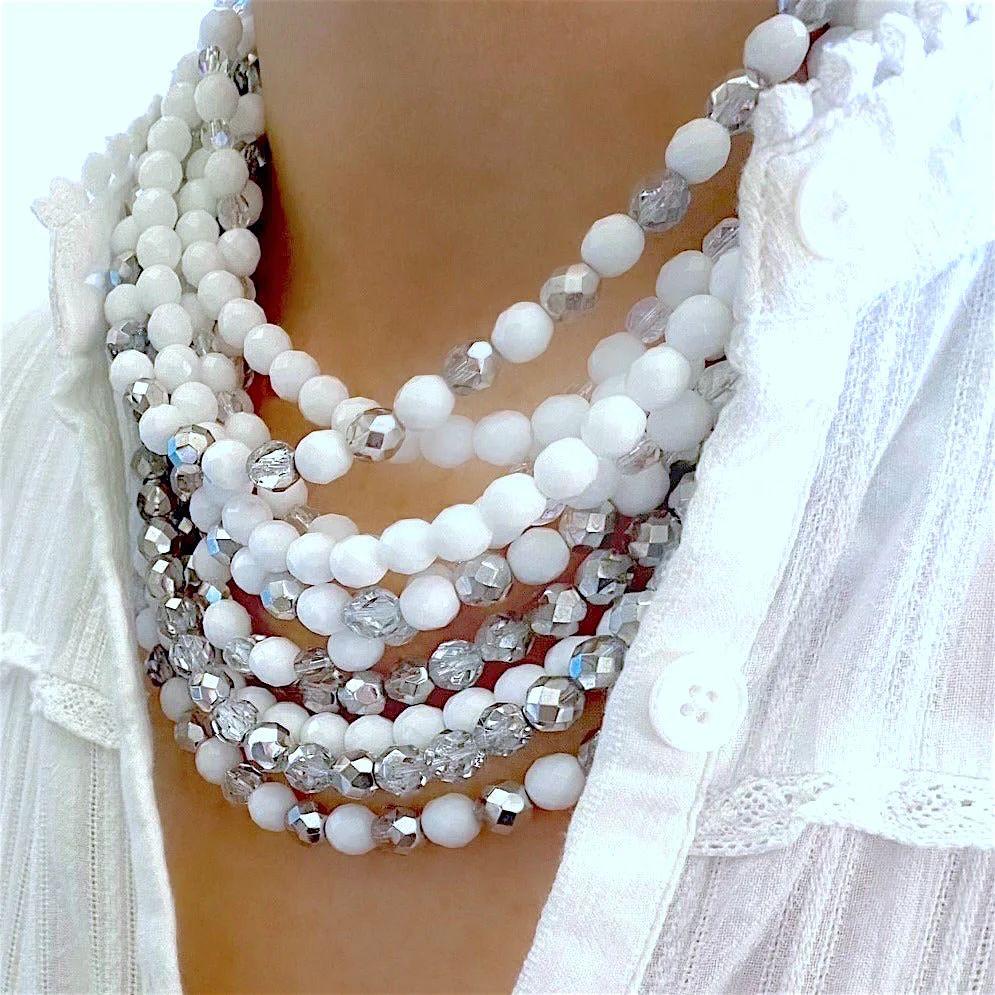 Fairchild Baldwin Show Stopper Crystal Bay White Silver Multi