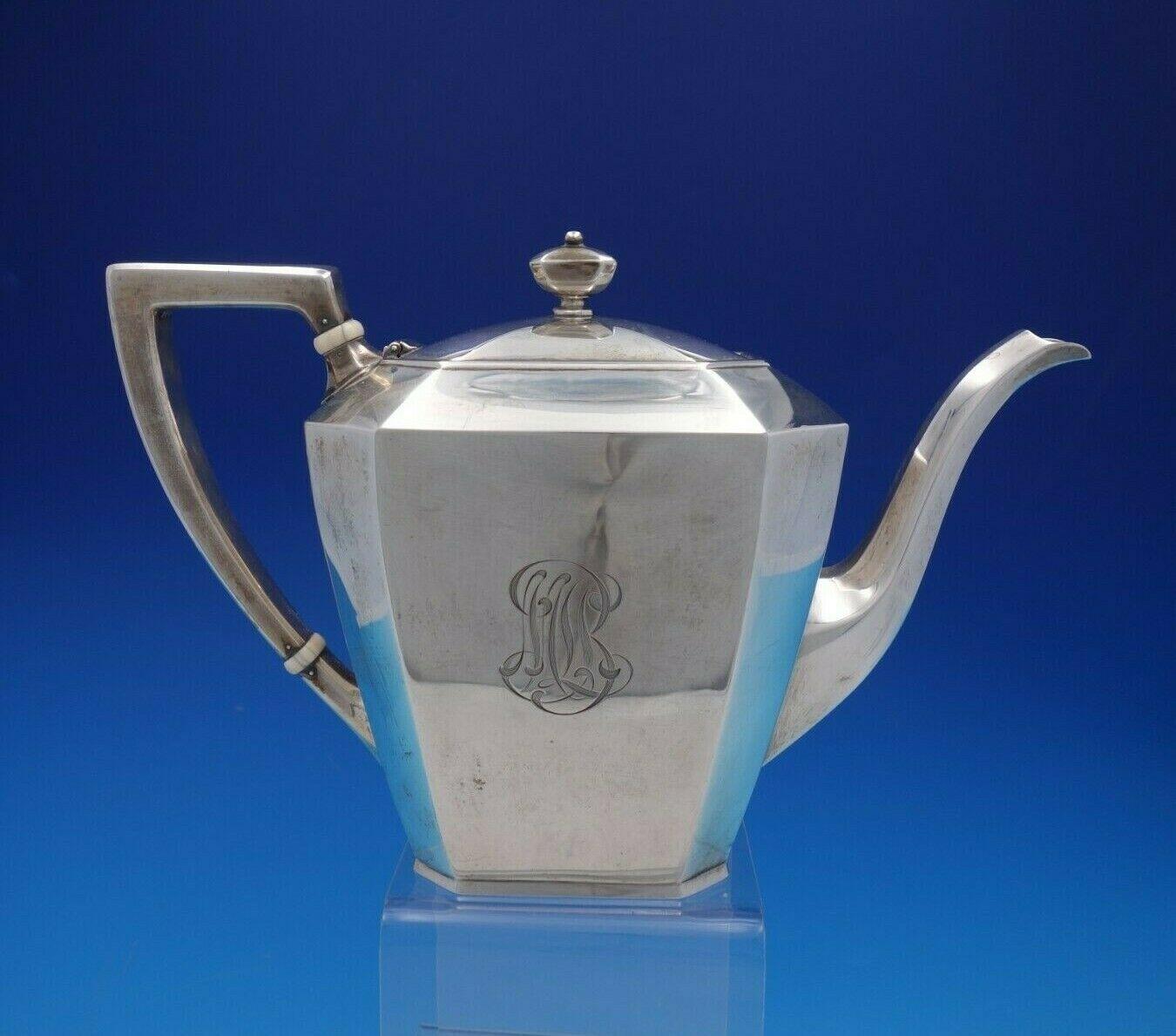 Fairfax by Durgin-Gorham Sterling Silver Tea Set 5-Piece #4 Monogrammed 1