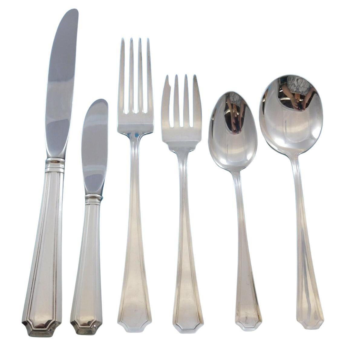 Fairfax by Gorham Sterling Silver Flatware Set 12 Service 77 Pieces Place Size