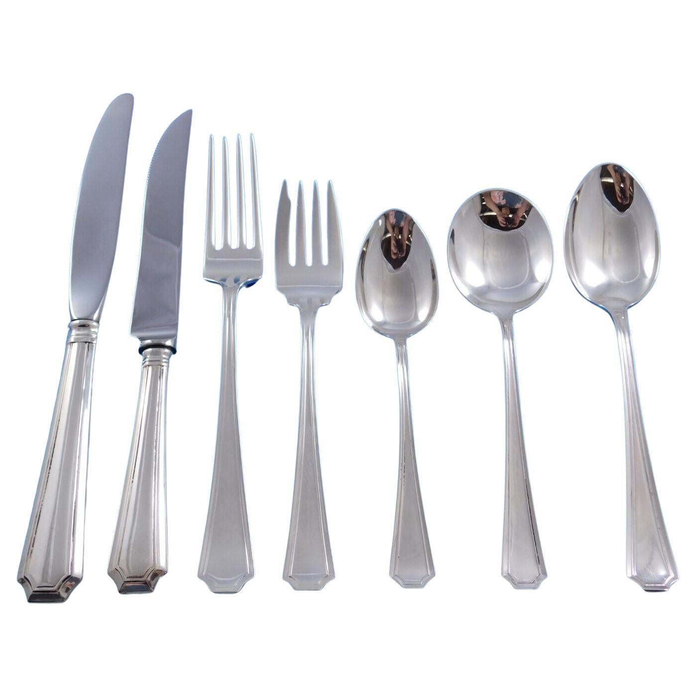 Fairfax by Gorham Sterling Silver Flatware Set 12 Service 98 Pieces Place Size For Sale