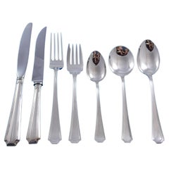 Fairfax by Gorham Sterling Silver Flatware Set 12 Service 98 Pieces Place Size