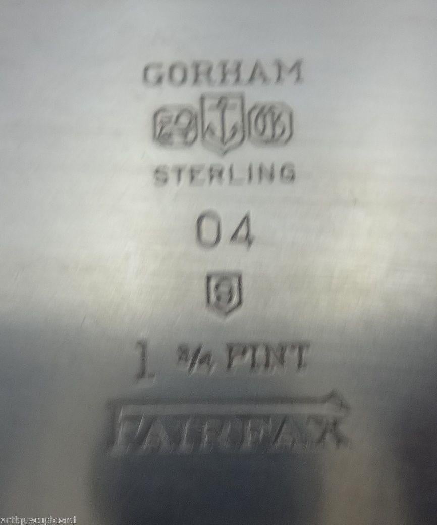 Fairfax von Gorham, Tee-Set aus 4 Teilen, Kaffee, Tee, Zucker, Sahnekännchen, aus Sterlingsilber (20. Jahrhundert)