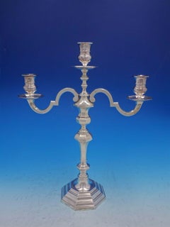 Fairfax by J.E. Caldwell Sterling Silver 3-Light Candelabras, Pair