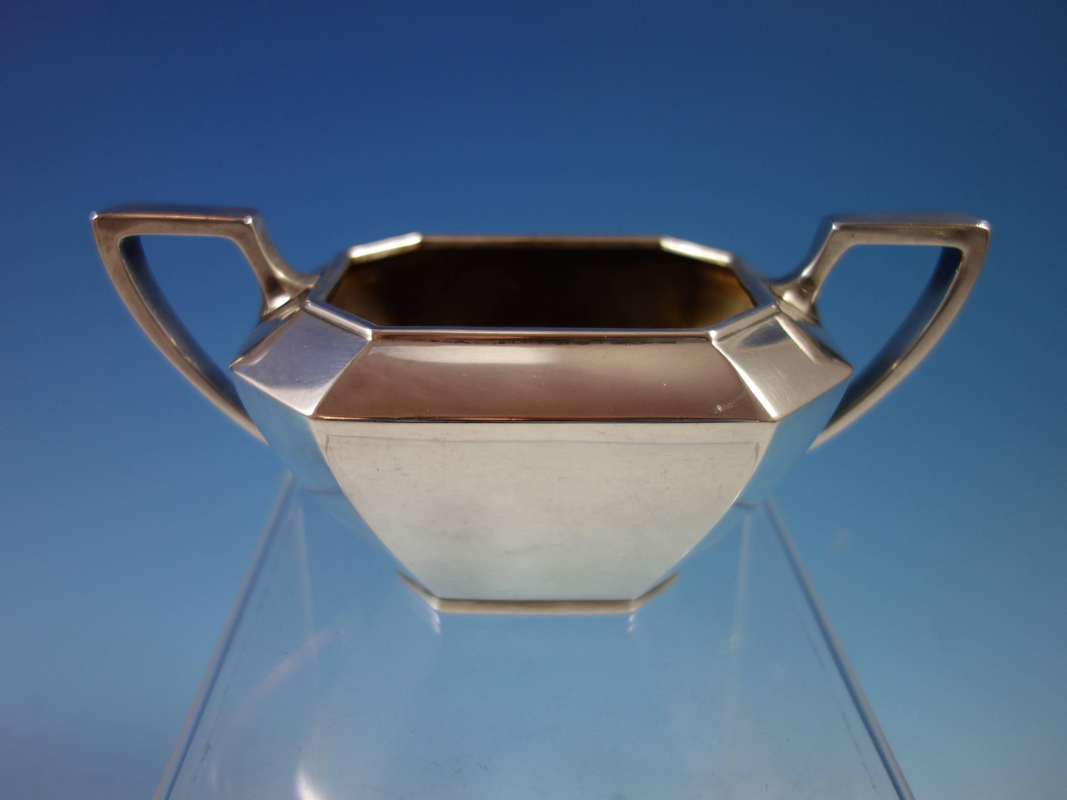 20th Century Fairfax Durgin Gorham Sterling Silver Demitasse Tea Set 3-Piece #40 Hollowware