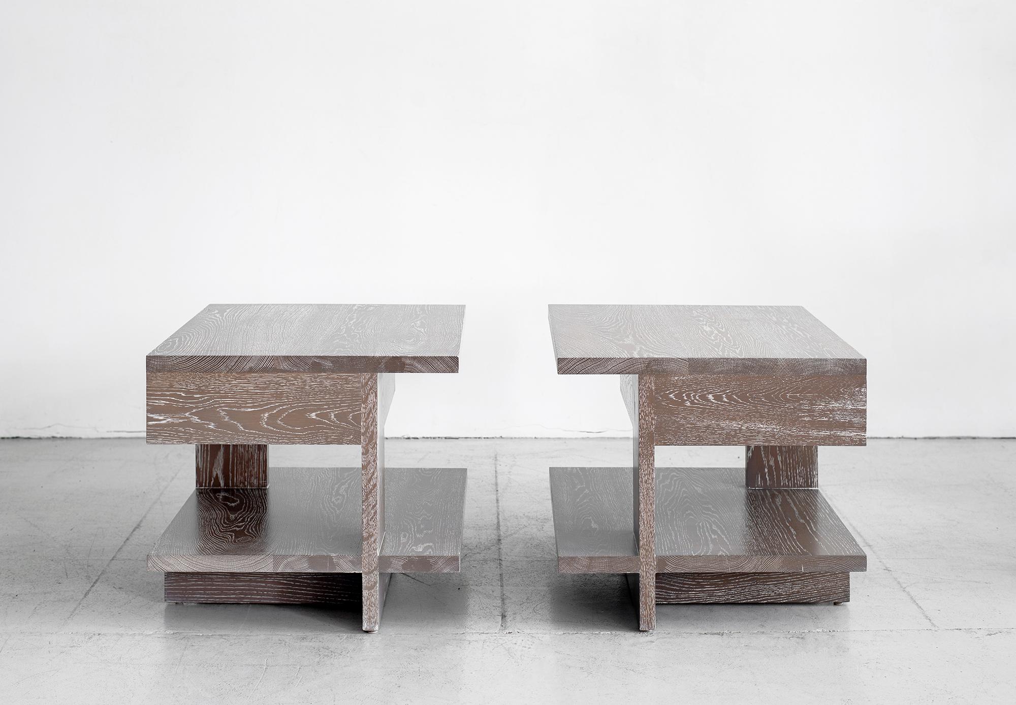 Cerused Fairfax End Tables by Orange Los Angeles