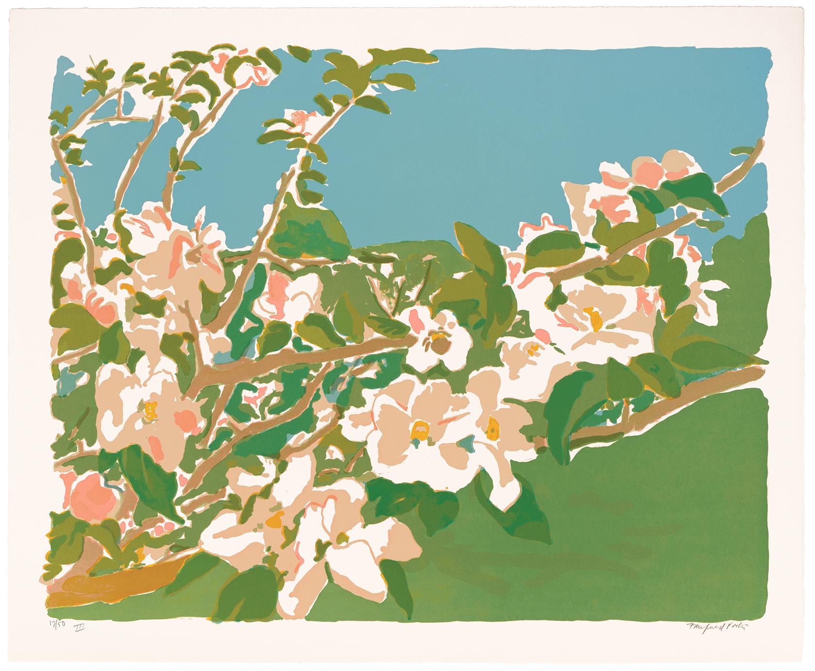 'Apple Blossoms III' — Modernist Representation - Print by Fairfield Porter