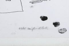 Child Writing (Lizzie Drawing), Signed Modern Lithograph by Fairfield Porter