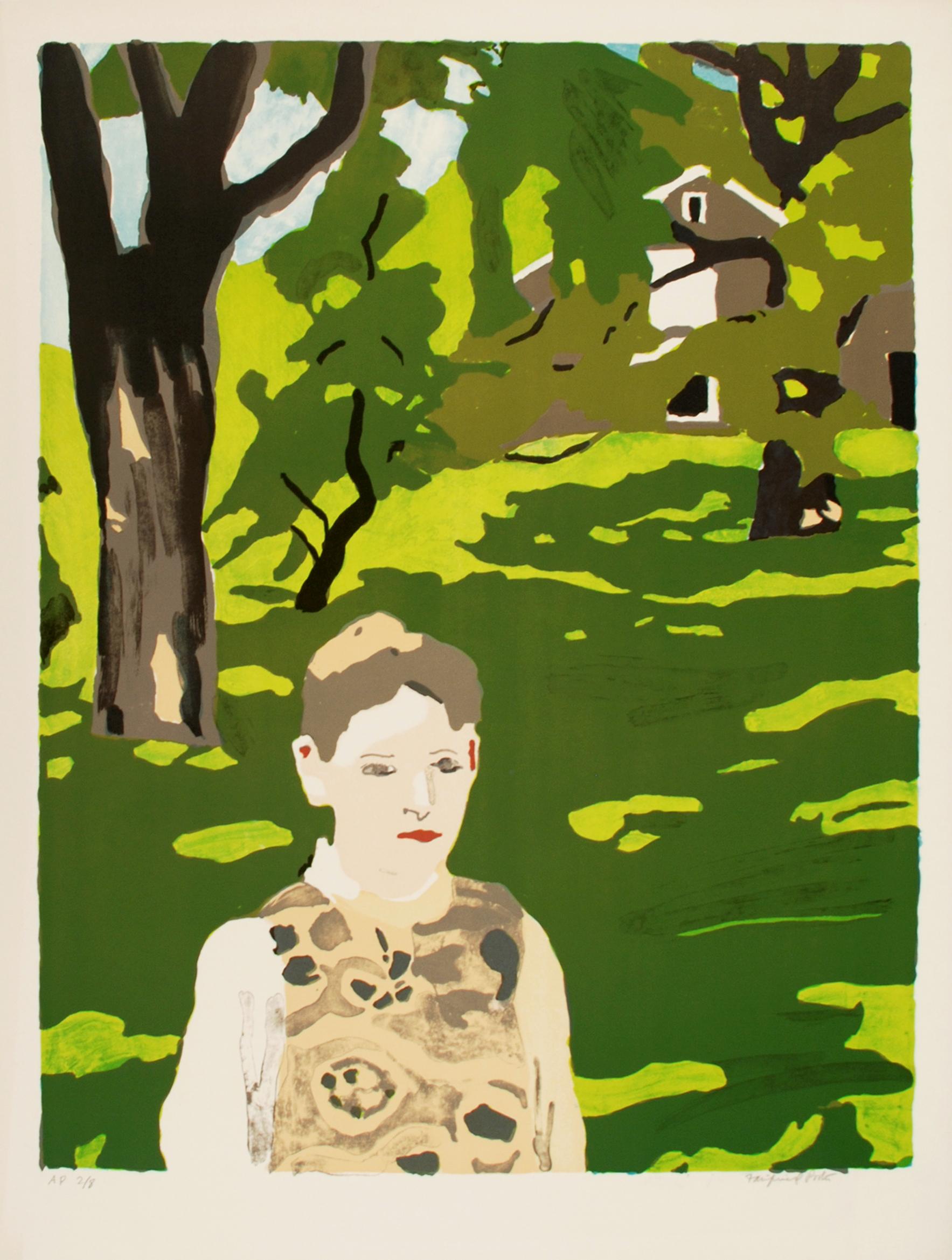 Fairfield Porter Portrait Print - Girl in the Woods