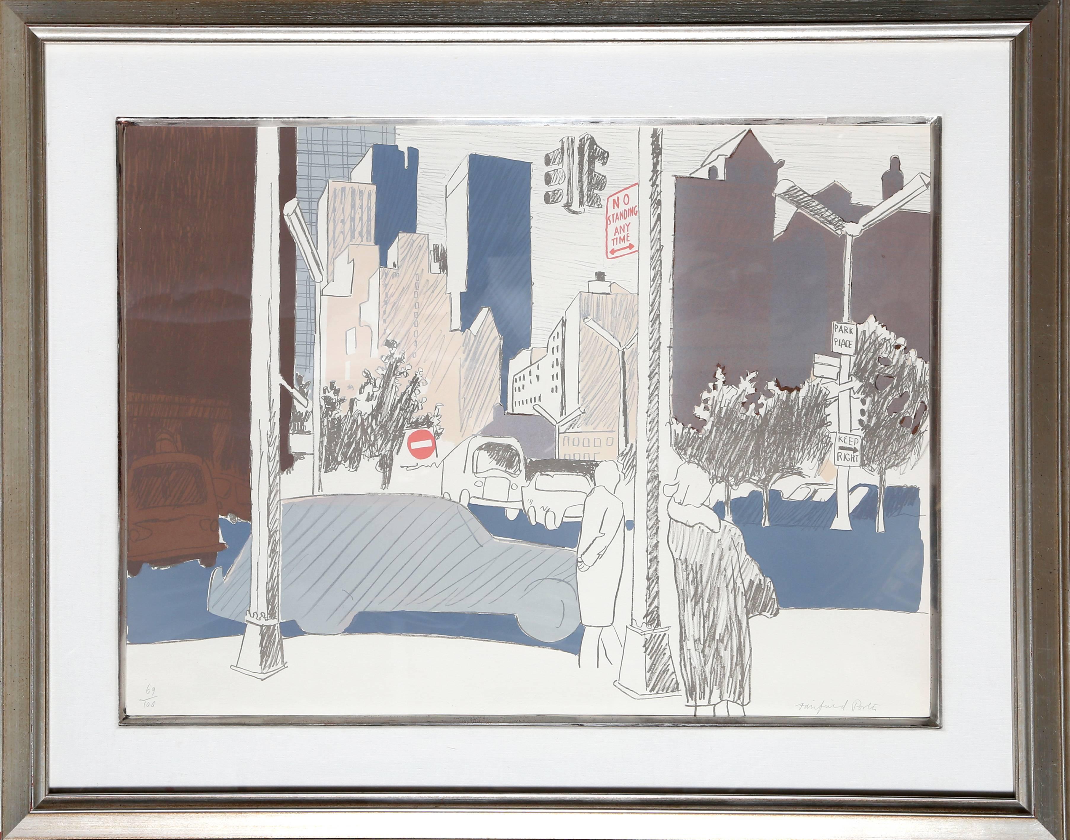New York City, Framed Lithograph by Fairfield Porter