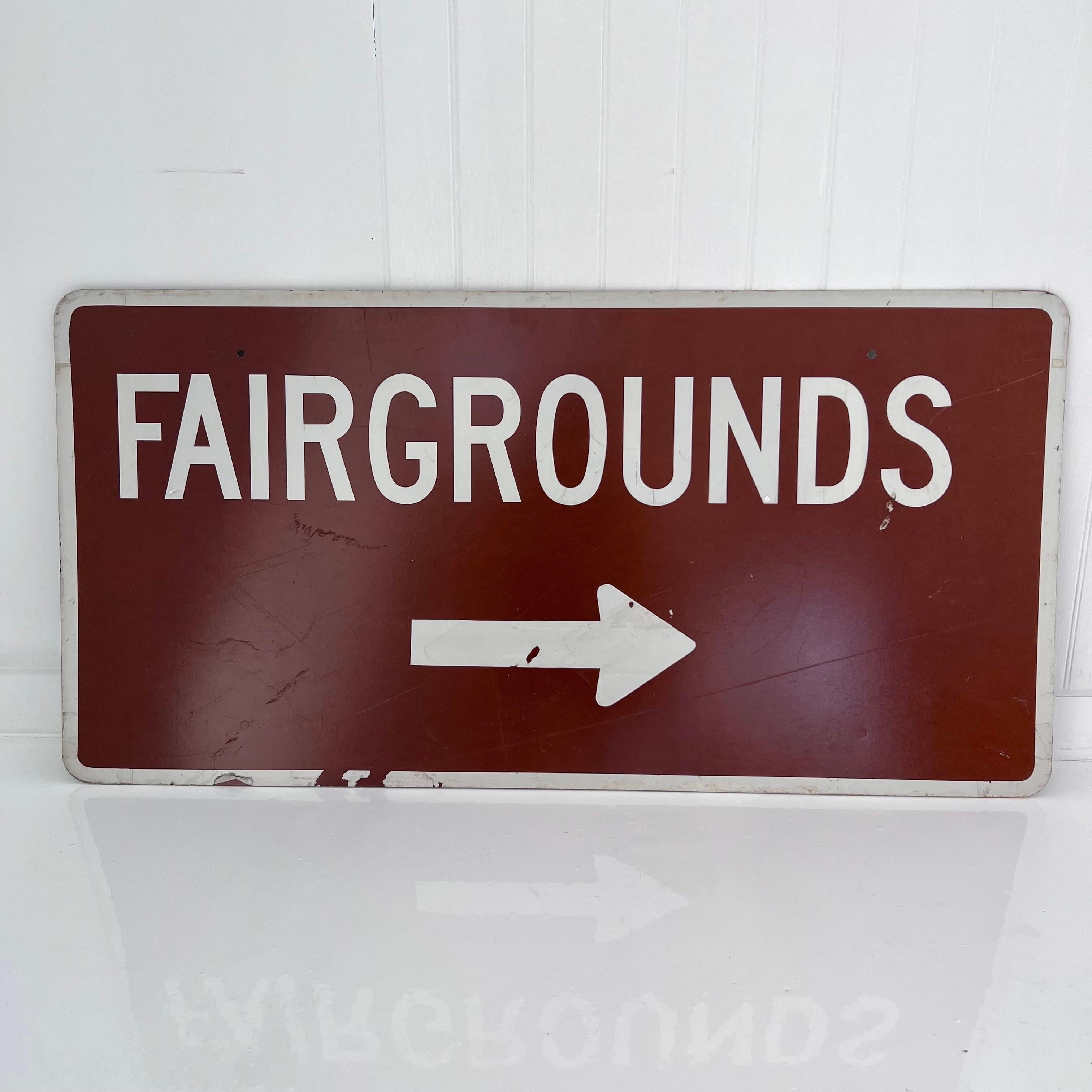 Fairgrounds-Schild, 1980er-Jahre, USA im Zustand „Gut“ im Angebot in Los Angeles, CA