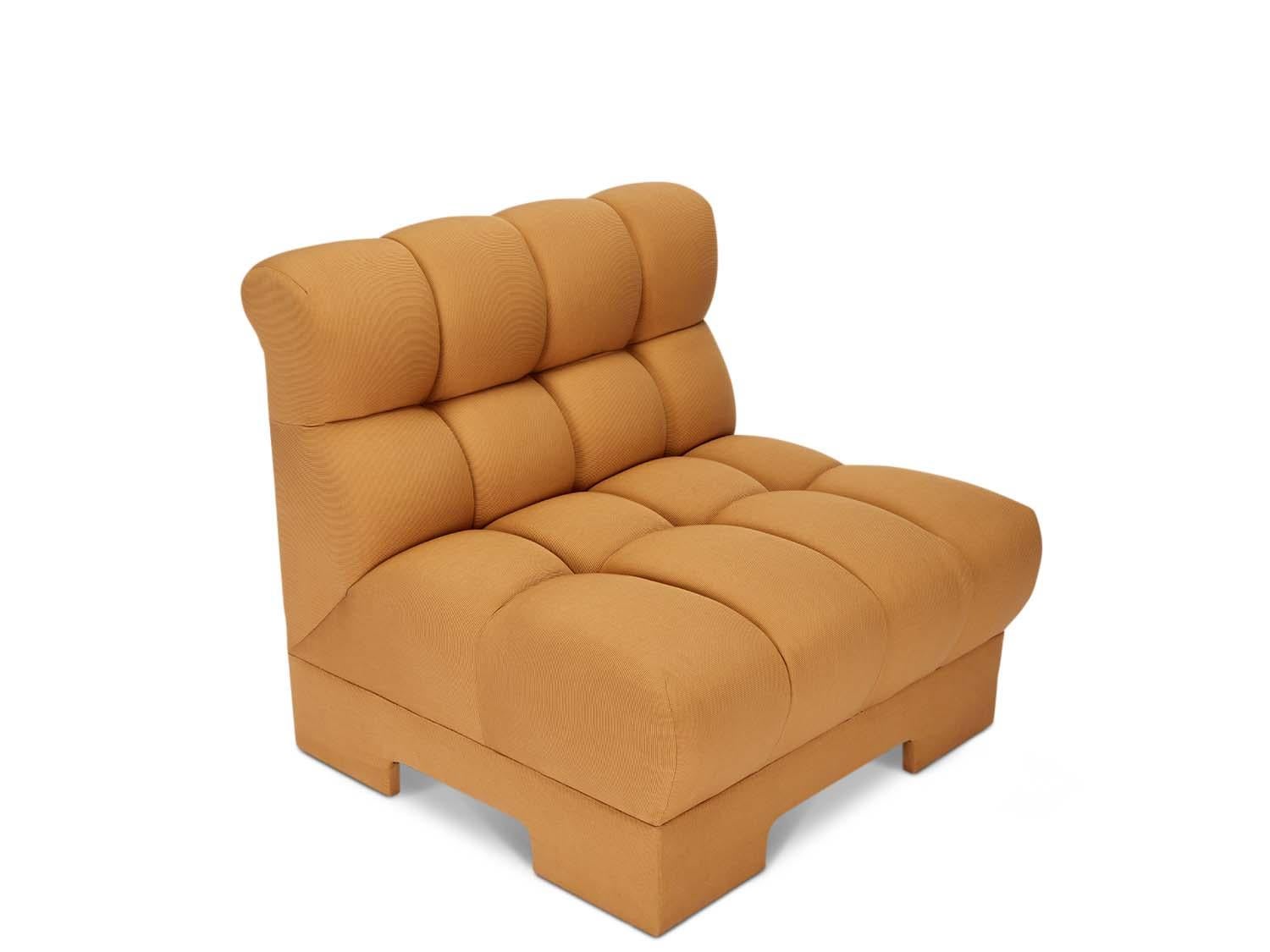 The Fairview Lounge Chair is a substantial tufted slipper lounge chair with matching upholstered base.

The Lawson-Fenning Collection is designed and handmade in Los Angeles, California. Reach out to discover what options are currently in stock.