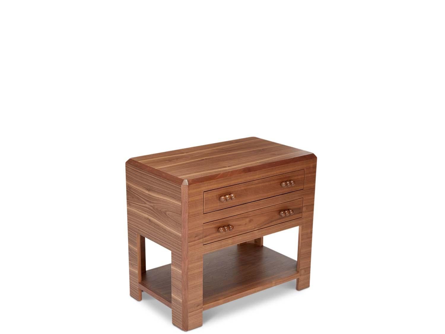 The Wagner Nightstand with chamfered edges and drawer pulls inspired by turn-of-the-century Vienna.

The Lawson-Fenning Collection is designed and handmade in Los Angeles, California. Reach out to discover what options are currently in stock.