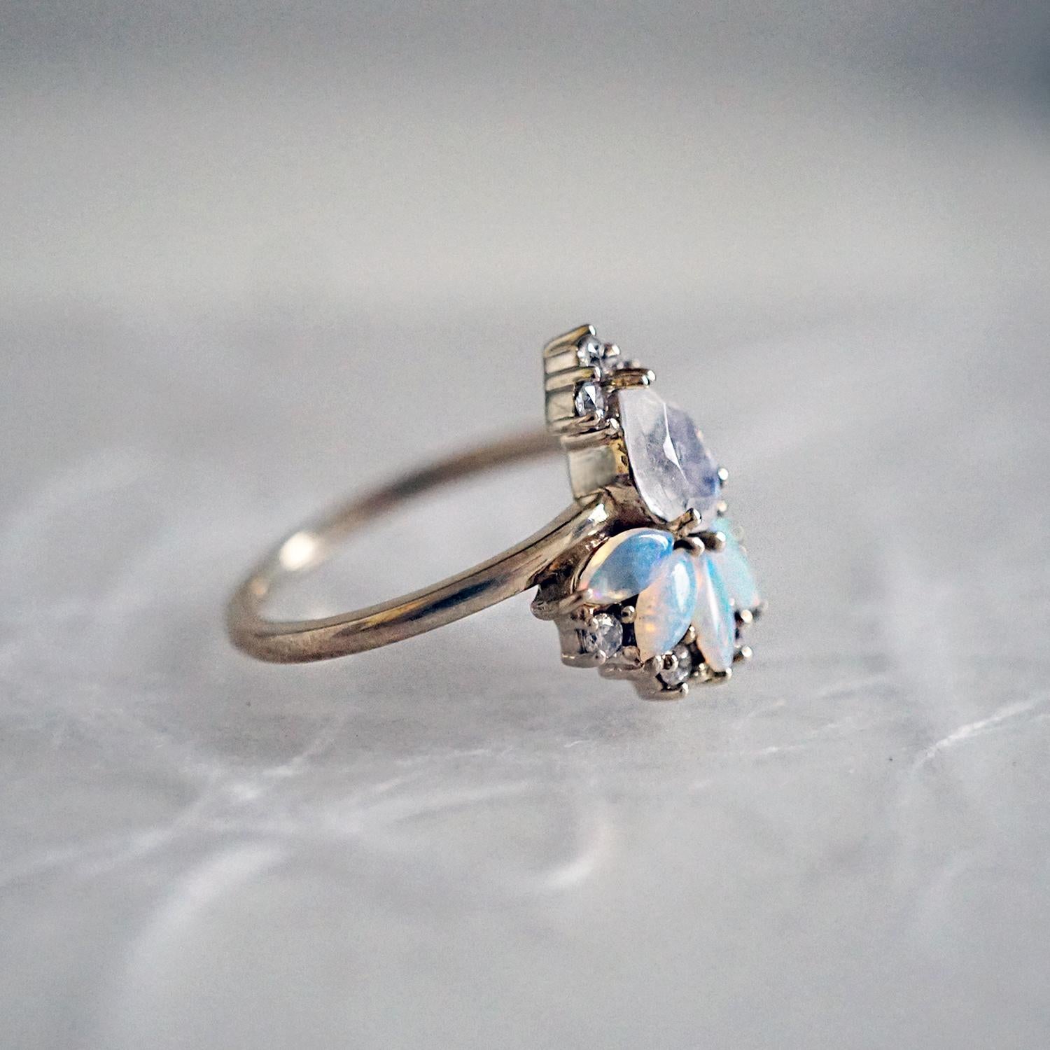 opal moonstone ring