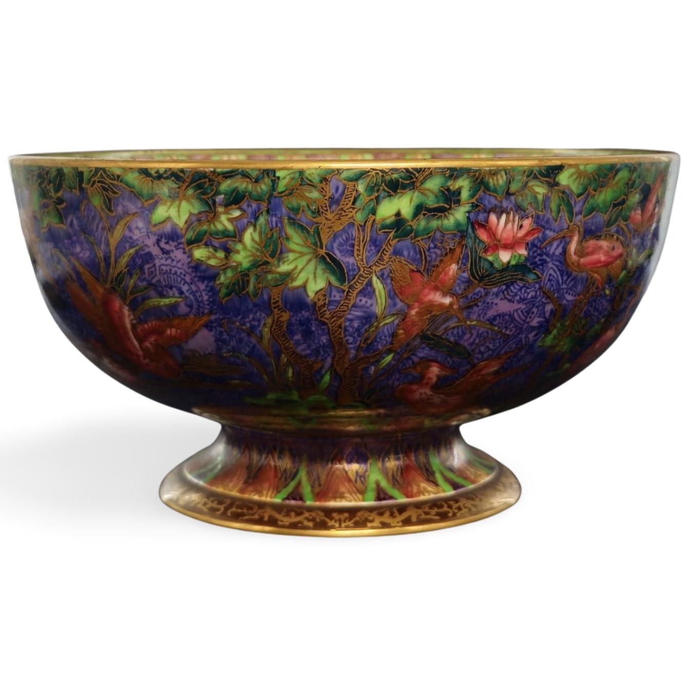 Inglese Ciotola Wedgwood Fairyland Lustre, Fagiano di Argus, Wedgwood, 1925 ca. in vendita