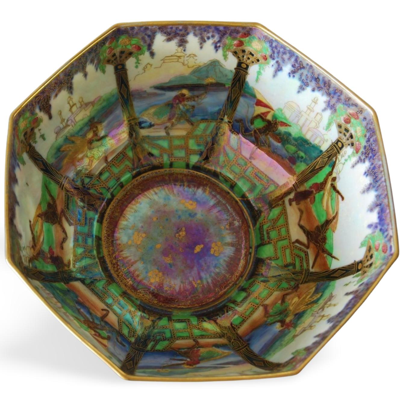 Early 20th Century Fairyland Lustre Bowl, Geisha Wedgwood, circa 1925 For Sale