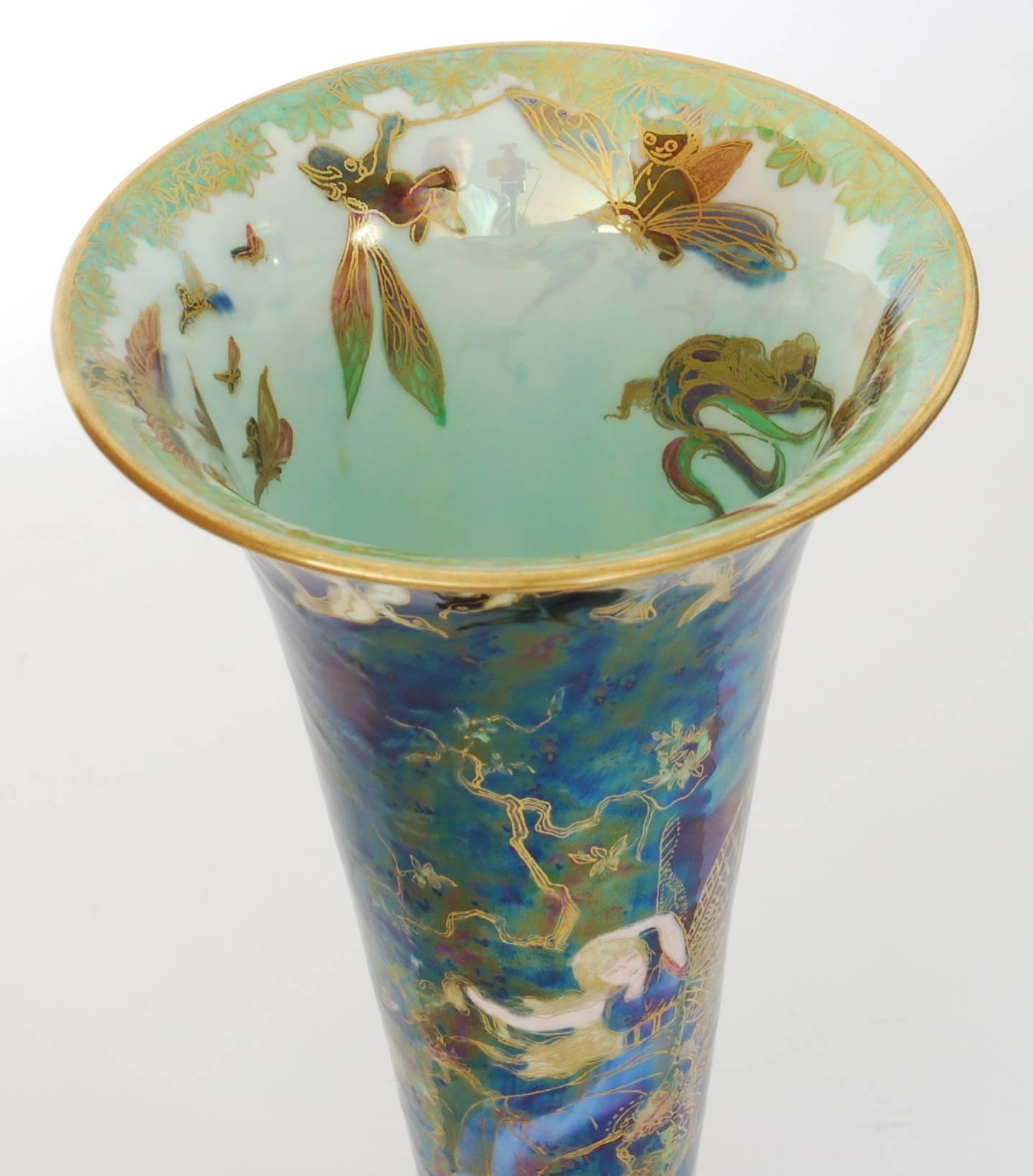 Fairyland Lustre Vase, Butterfly Women, Wedgwood, circa 1925 In Excellent Condition In Melbourne, Victoria