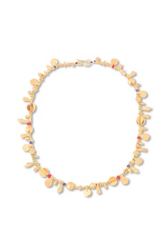 Fairy's Tail Necklace in 24k Vermeil Gold & Glass Beads by Katerina Makriyianni