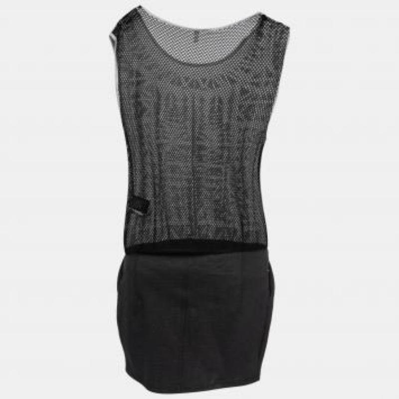 Faith Connexion Abstract Print Jersey Mesh Back Sleeveless Tank Dress M in vendita 6