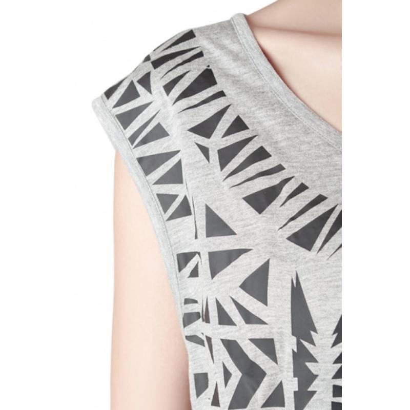 Faith Connexion Abstract Print Jersey Mesh Back Sleeveless Tank Dress M In condizioni ottime in vendita a Dubai, Al Qouz 2