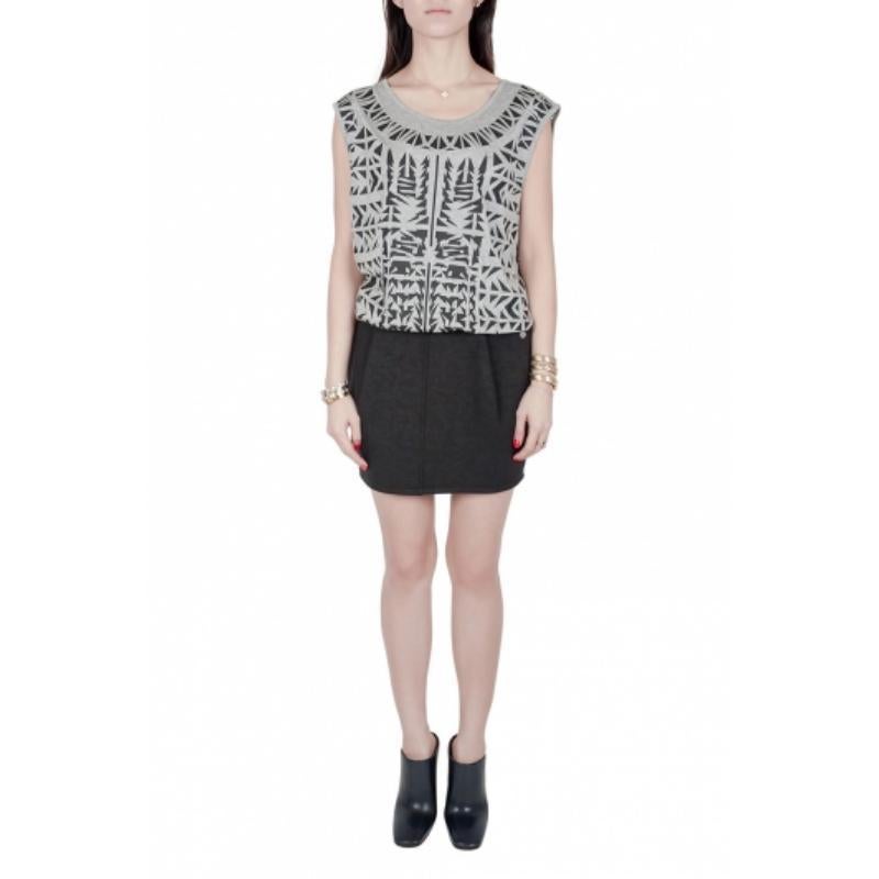 Faith Connexion Abstract Print Jersey Mesh Back Sleeveless Tank Dress M in vendita 4