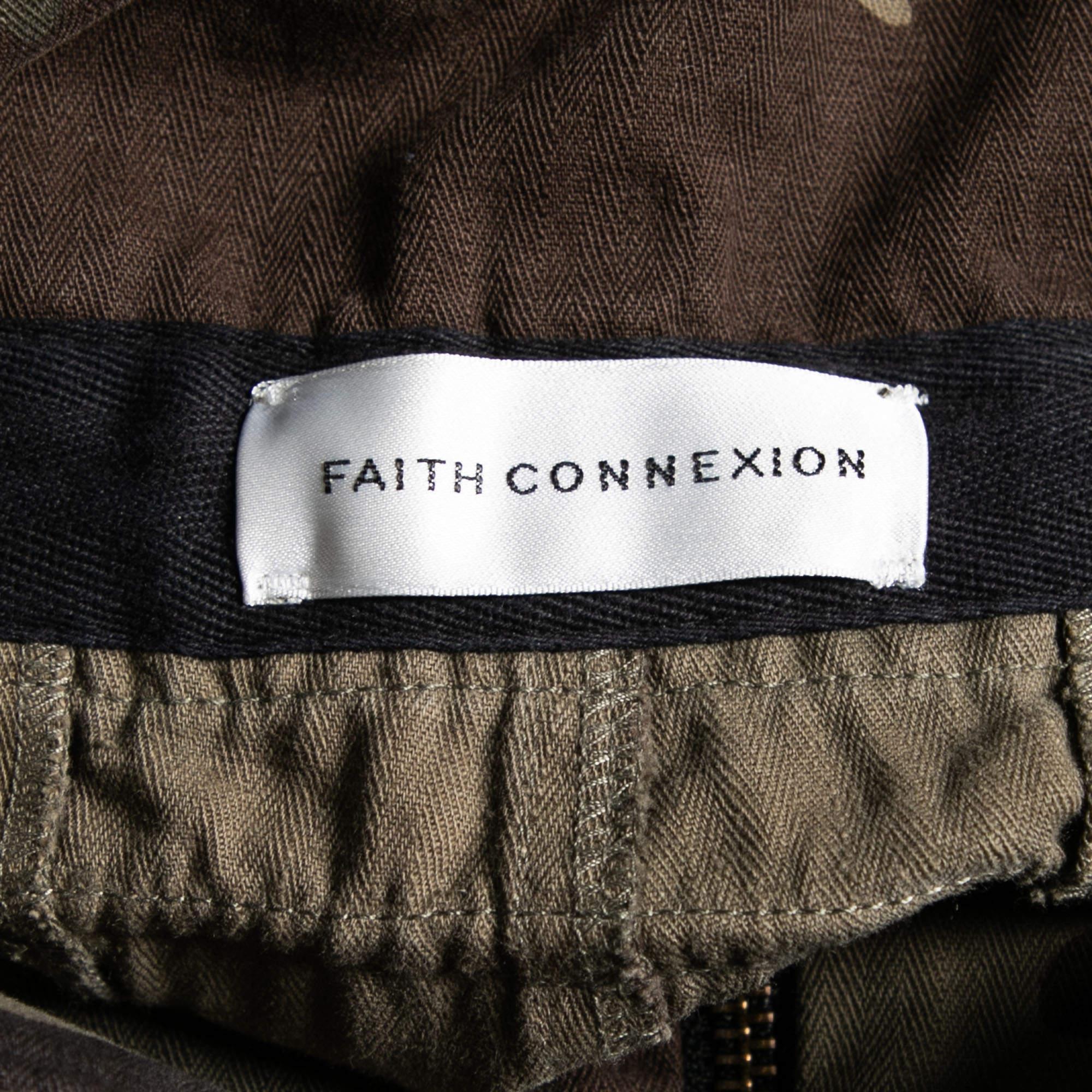 Faith Connexion Camouflage bedruckte Baumwoll-Manschettenknöpfe mit Rollen S Herren im Angebot