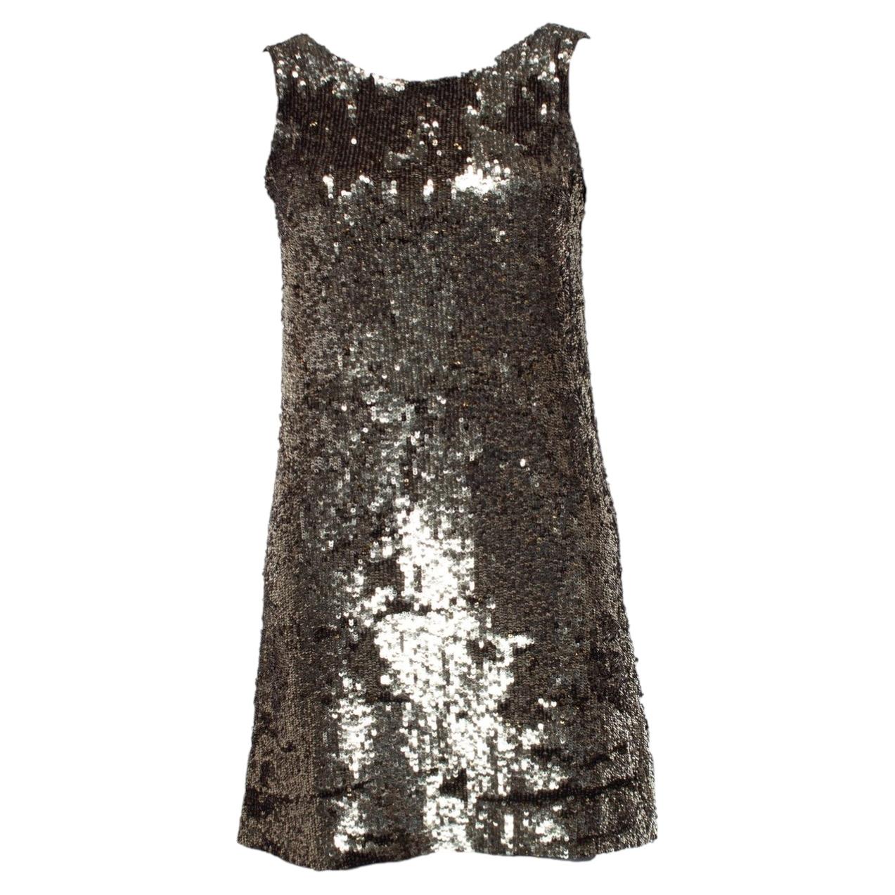 Faith Connexion, Mini sequinned dress in gold