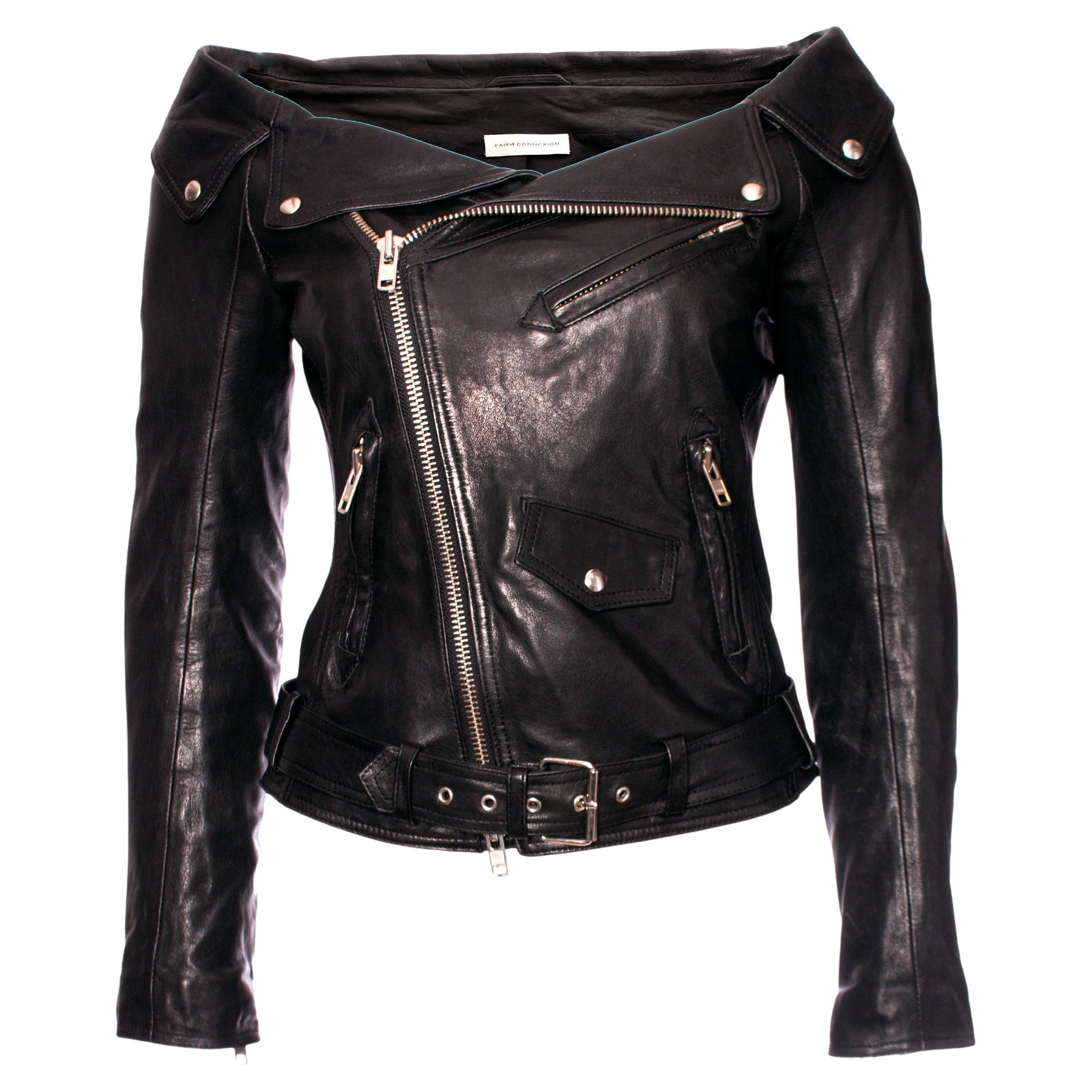 Faith Connexion, Chaqueta motera sin hombros. en venta