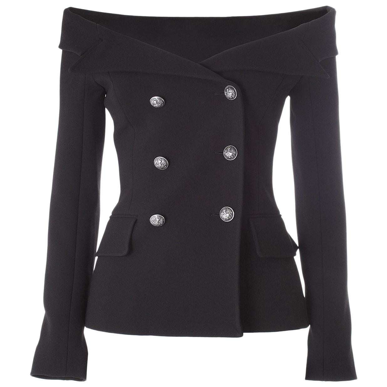 Faith Connexion Off-the-Shoulder Crepe Jacket