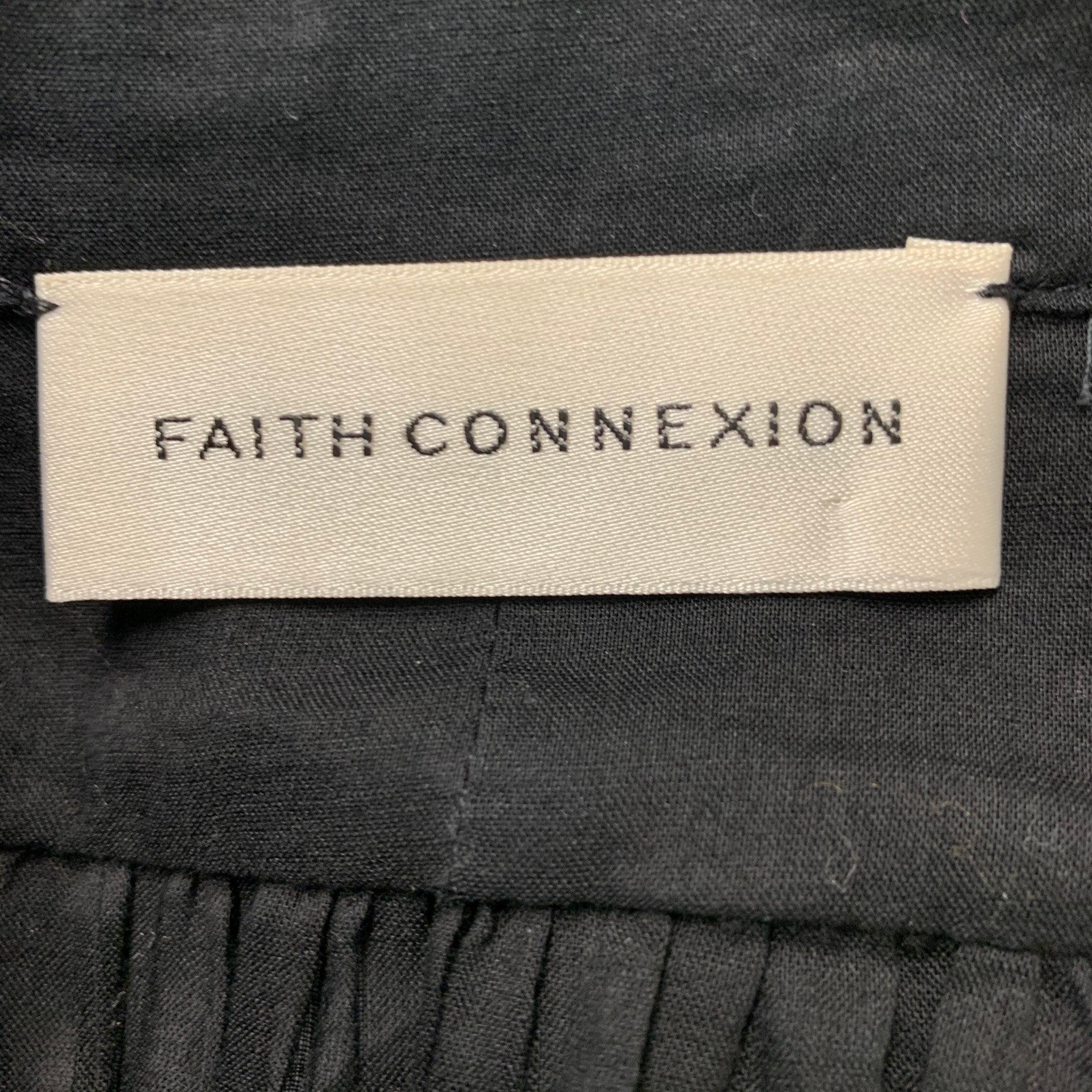 FAITH CONNEXION Size XS Black Cotton Tails Long Sleeve Shirt For Sale 1