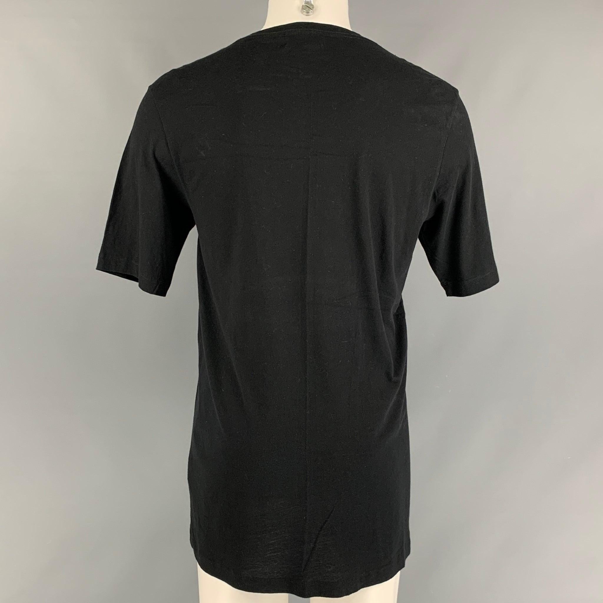 FAITH CONNEXION Size XS Black Solid Cotton Crew-Neck T-shirt In Excellent Condition For Sale In San Francisco, CA