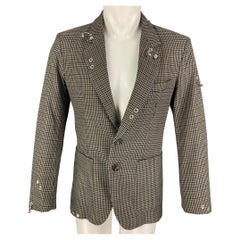 FAITH CONNEXION Size XS Brown Taupe Houndstooth Cotton Jacket