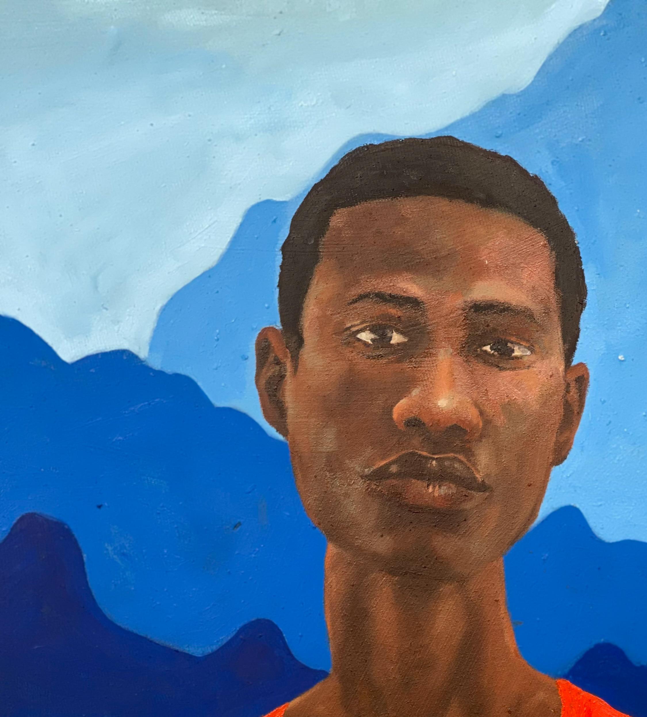 African Boy I - Painting by Faith Gbadero