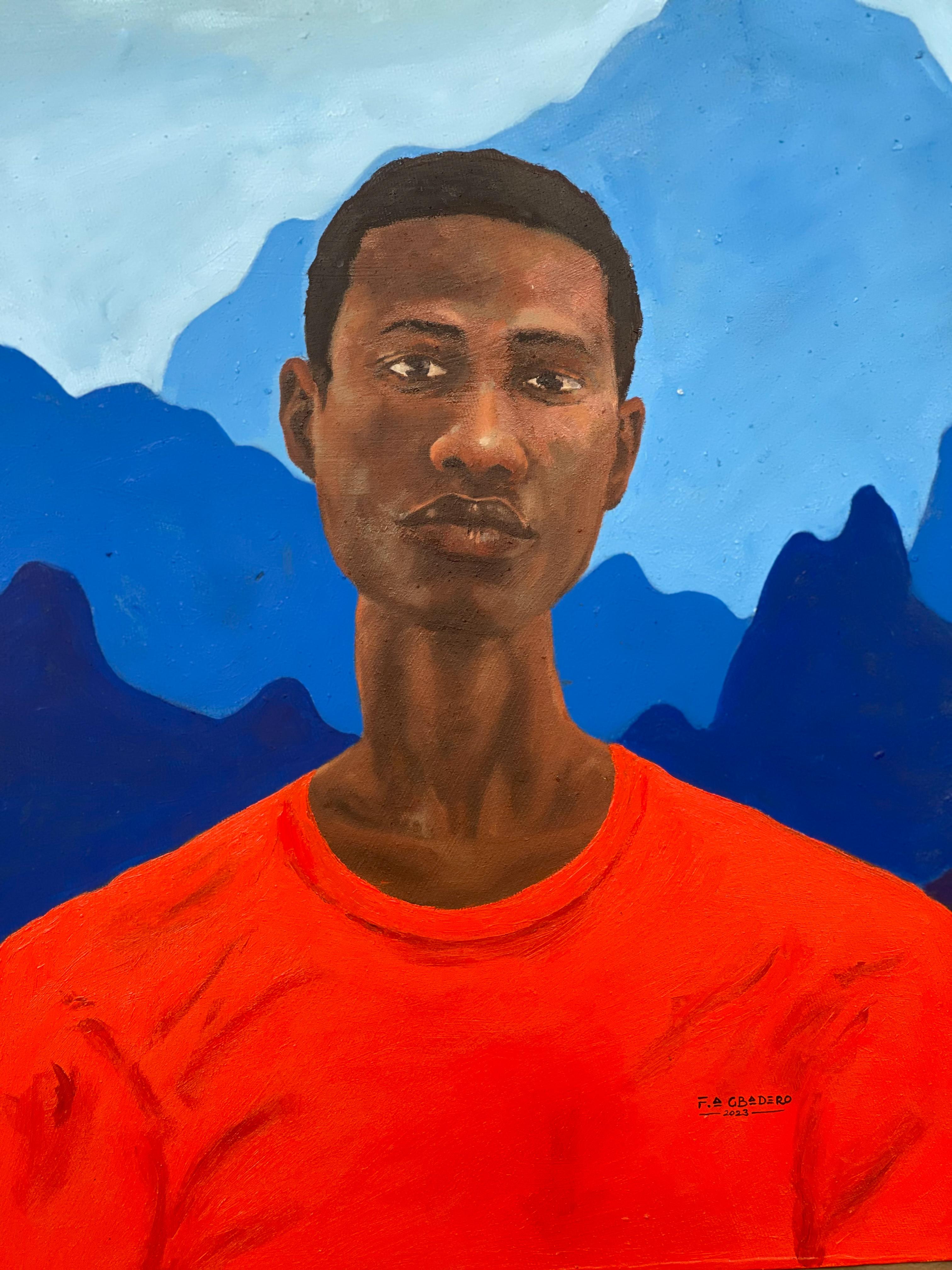 Faith Gbadero Figurative Painting - African Boy I