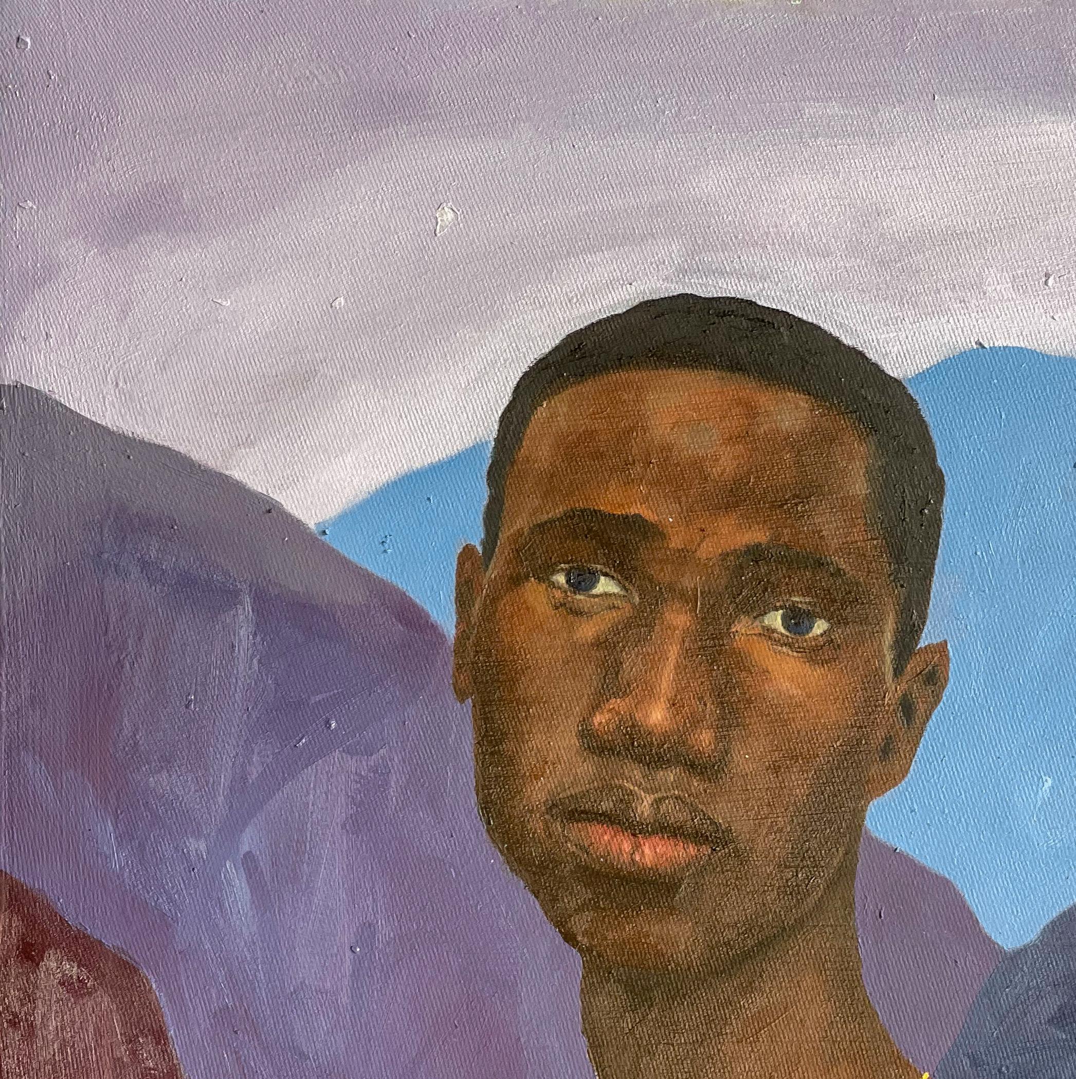 African Boy II - Painting by Faith Gbadero