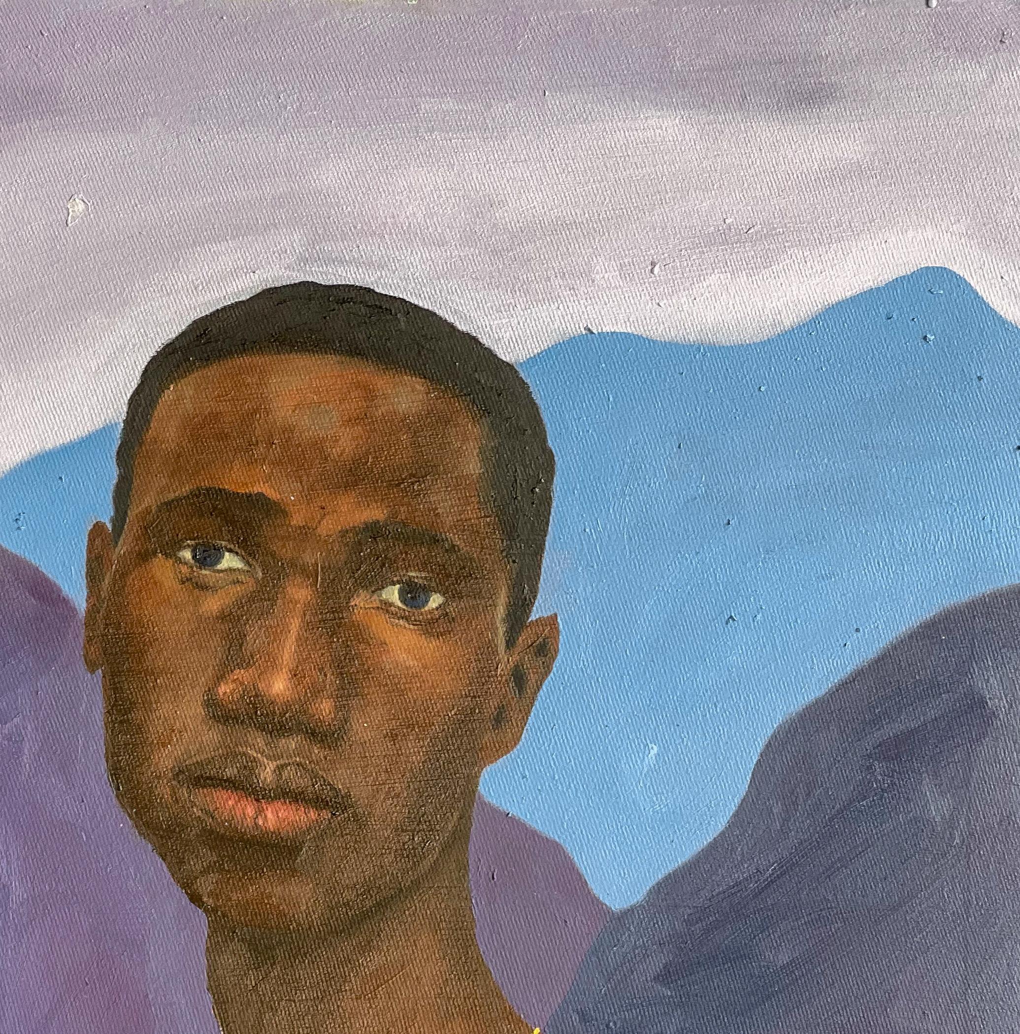 Afrikanischer Junge II (Expressionismus), Painting, von Faith Gbadero