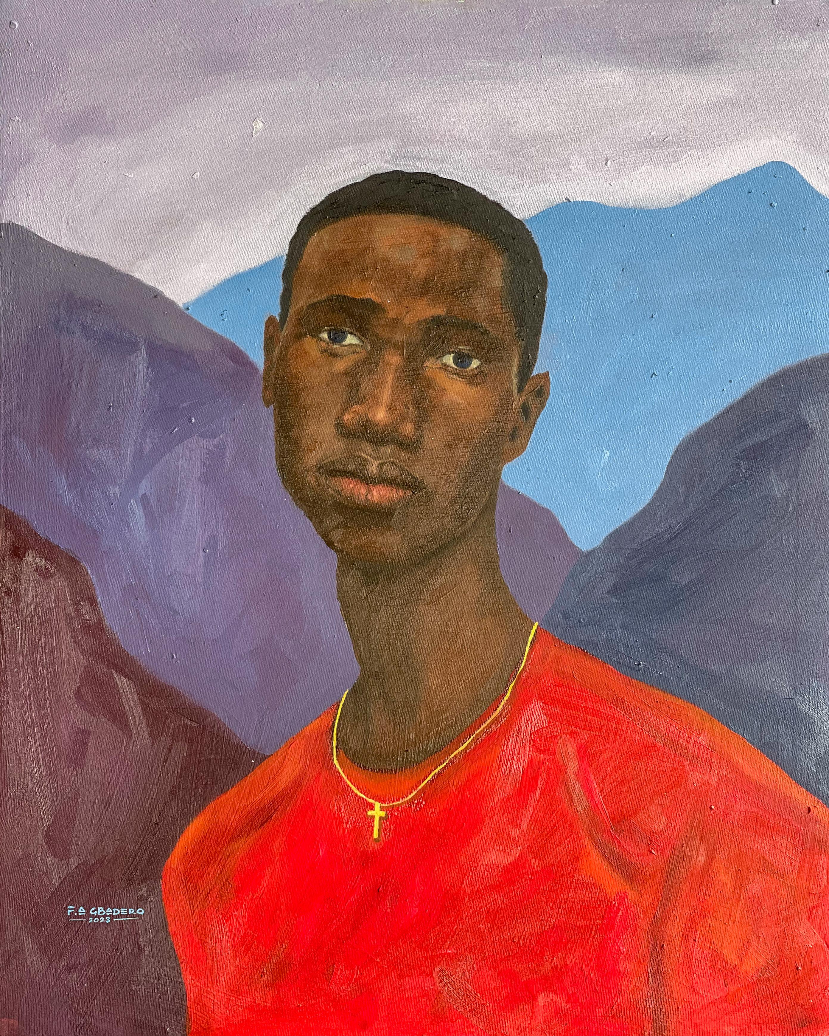Faith Gbadero Figurative Painting - African Boy II