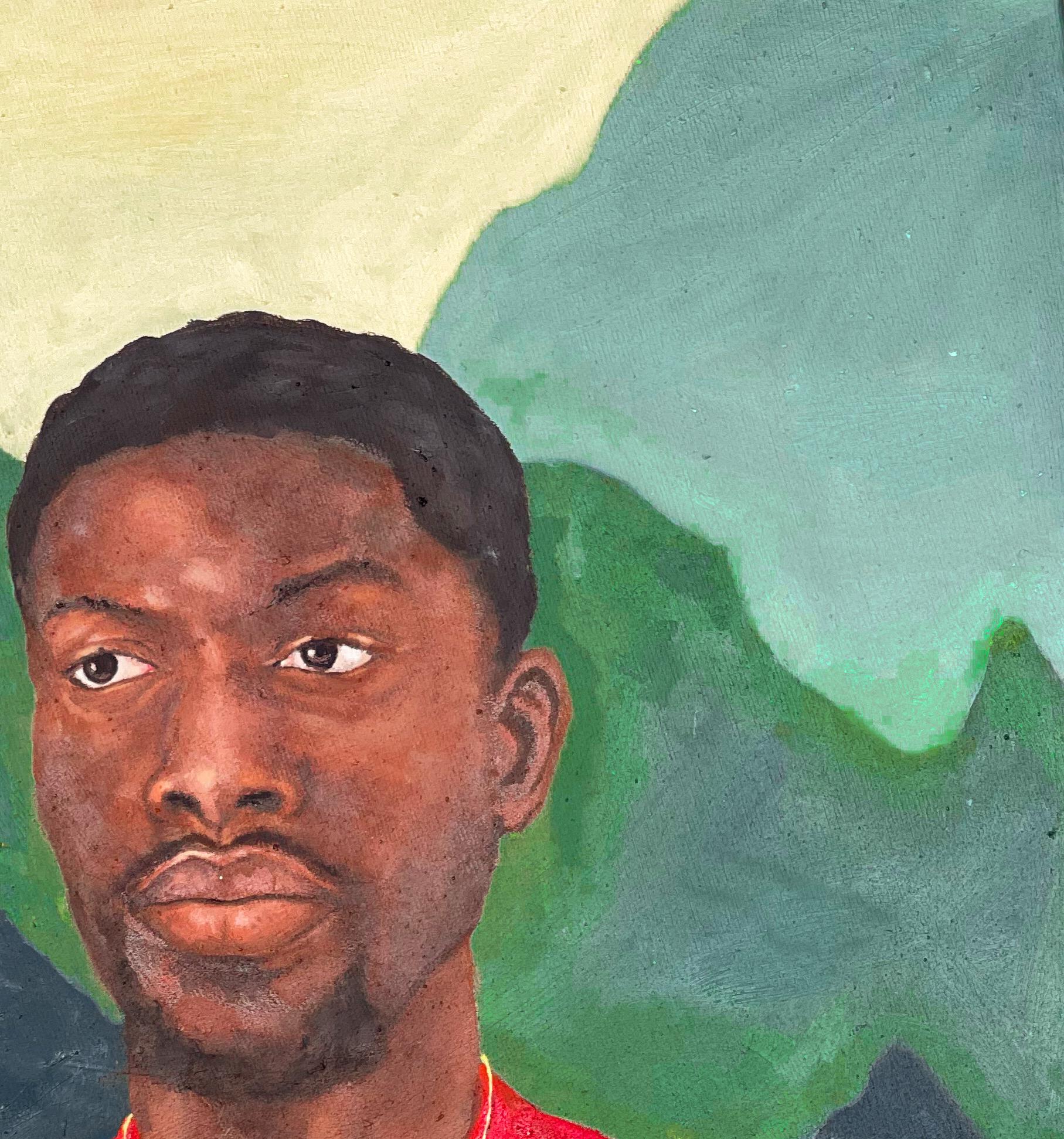 Afrikanischer Junge IV (Expressionismus), Painting, von Faith Gbadero