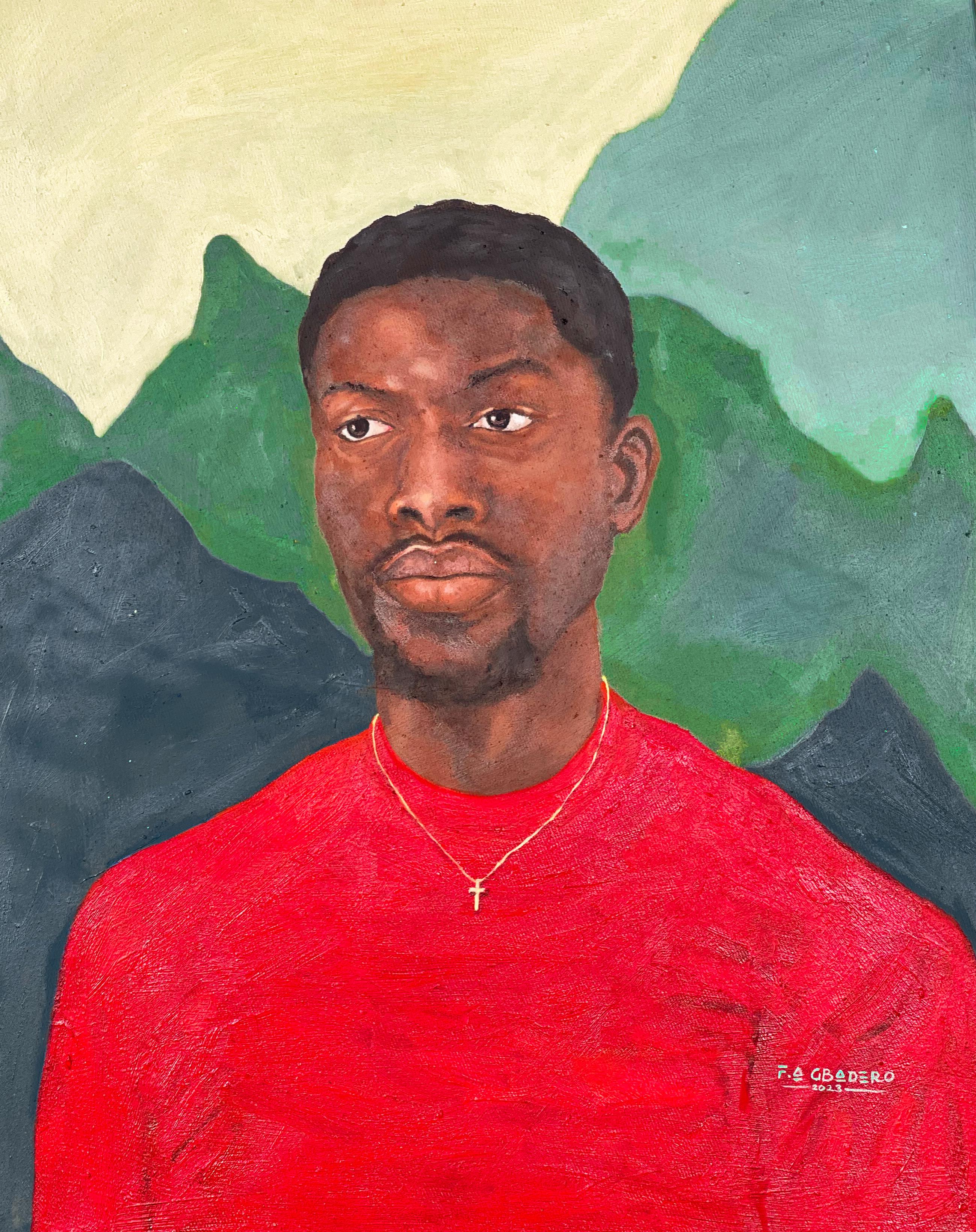 Faith Gbadero Portrait Painting – Afrikanischer Junge IV