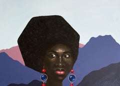 Beauty We Carry 2, - XXI secolo, Contemporaneo, Ritratto figurativo, Motivi floreali