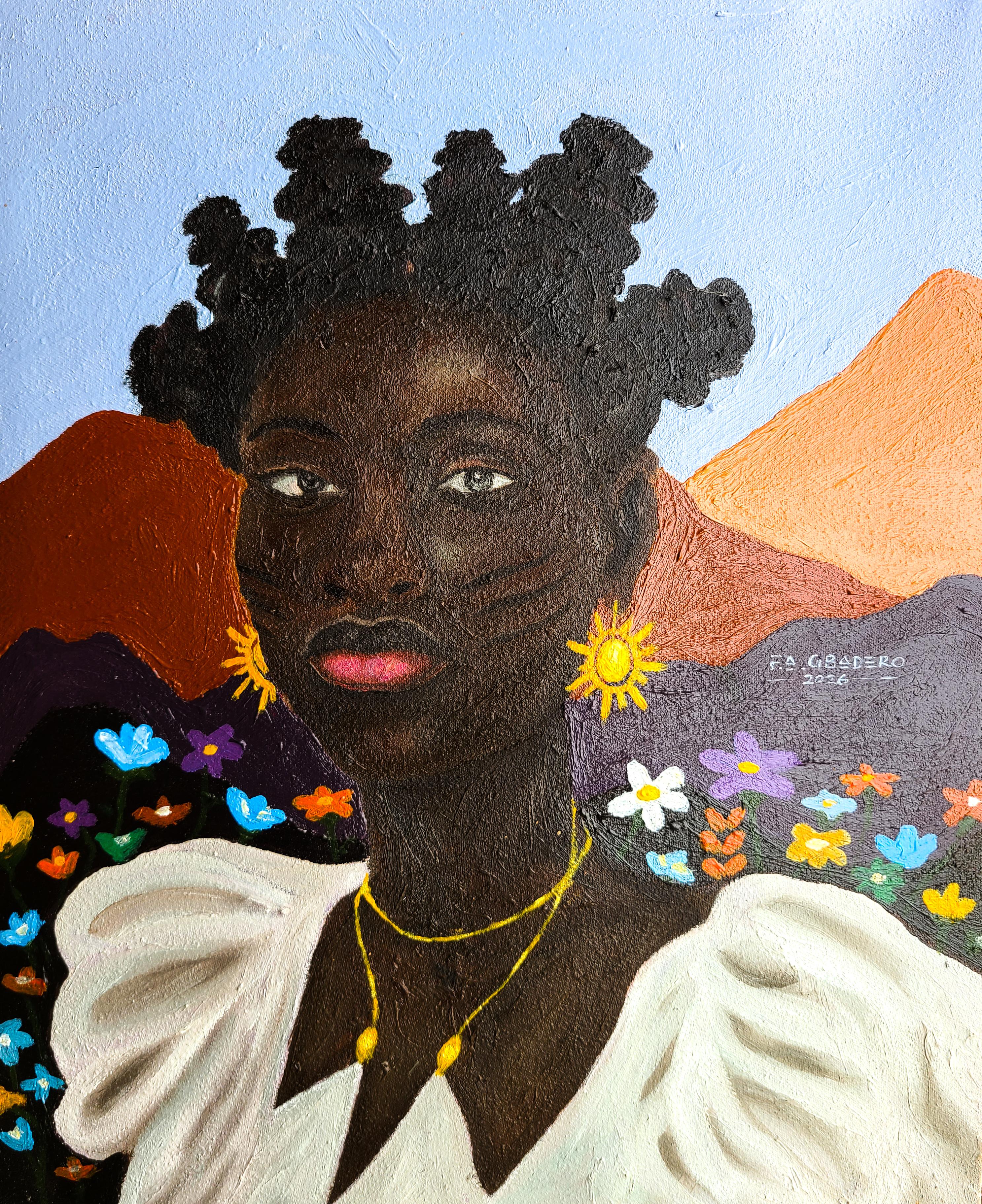 Woven Identities 1 - 21st Century, Contemporary, Figurative Portrait, Africa