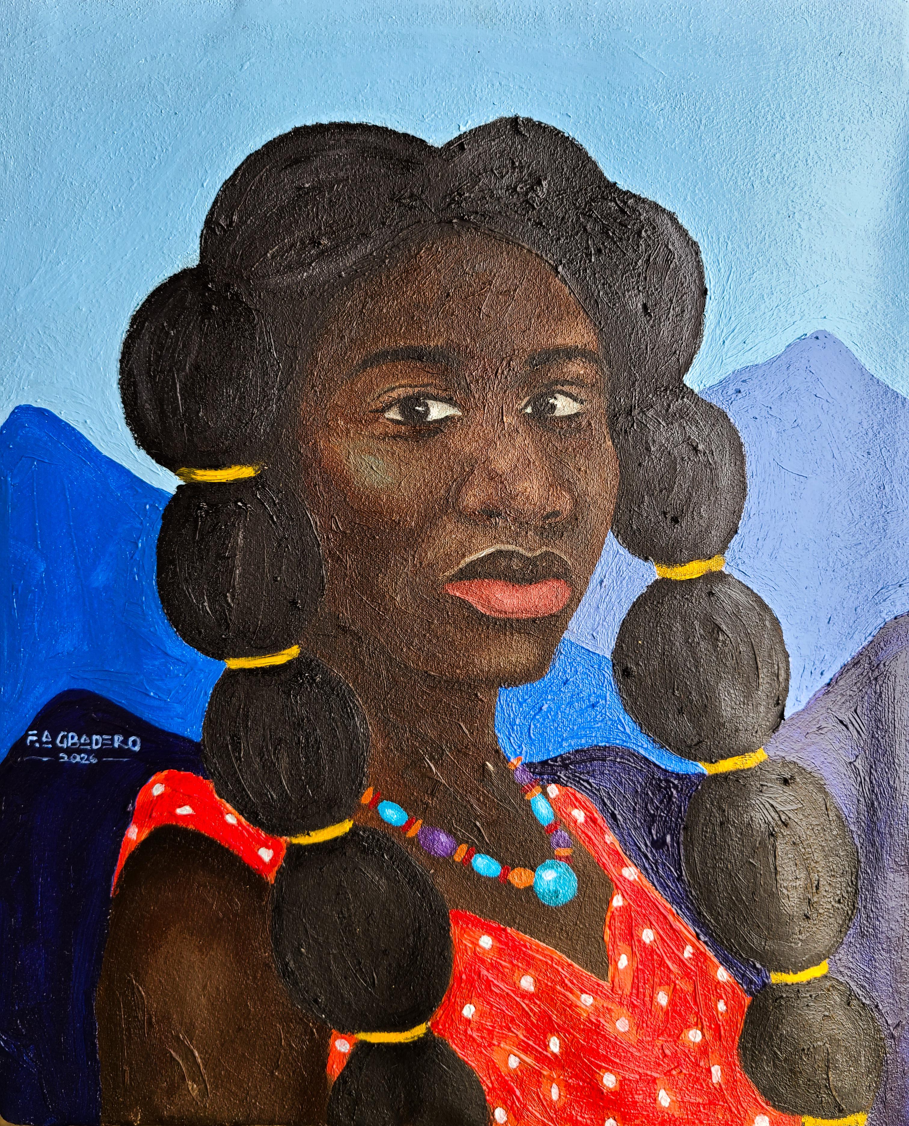 Woven Identities 4 - 21st Century, Contemporary, Figurative Portrait, Africa
