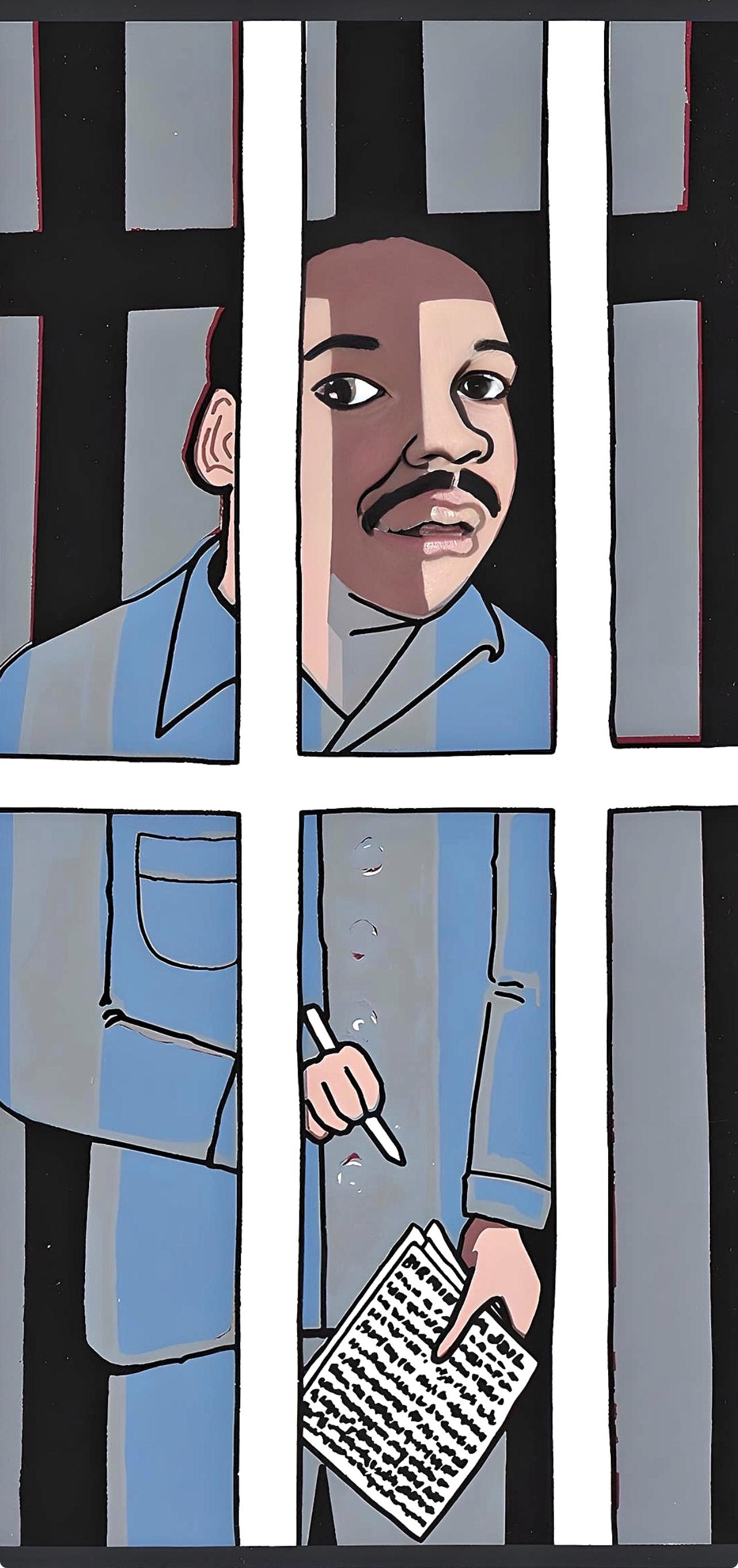 Carta de Martin Luther King, Carta desde la cárcel de Birmingham - Print de Faith Ringgold