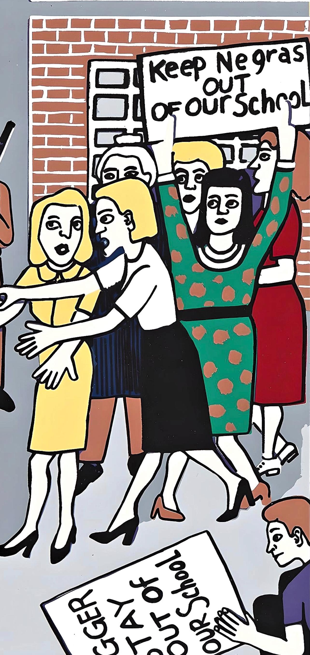Brown Versus Board of Education 1954, Brief aus dem Birmingham City Jail – Print von Faith Ringgold