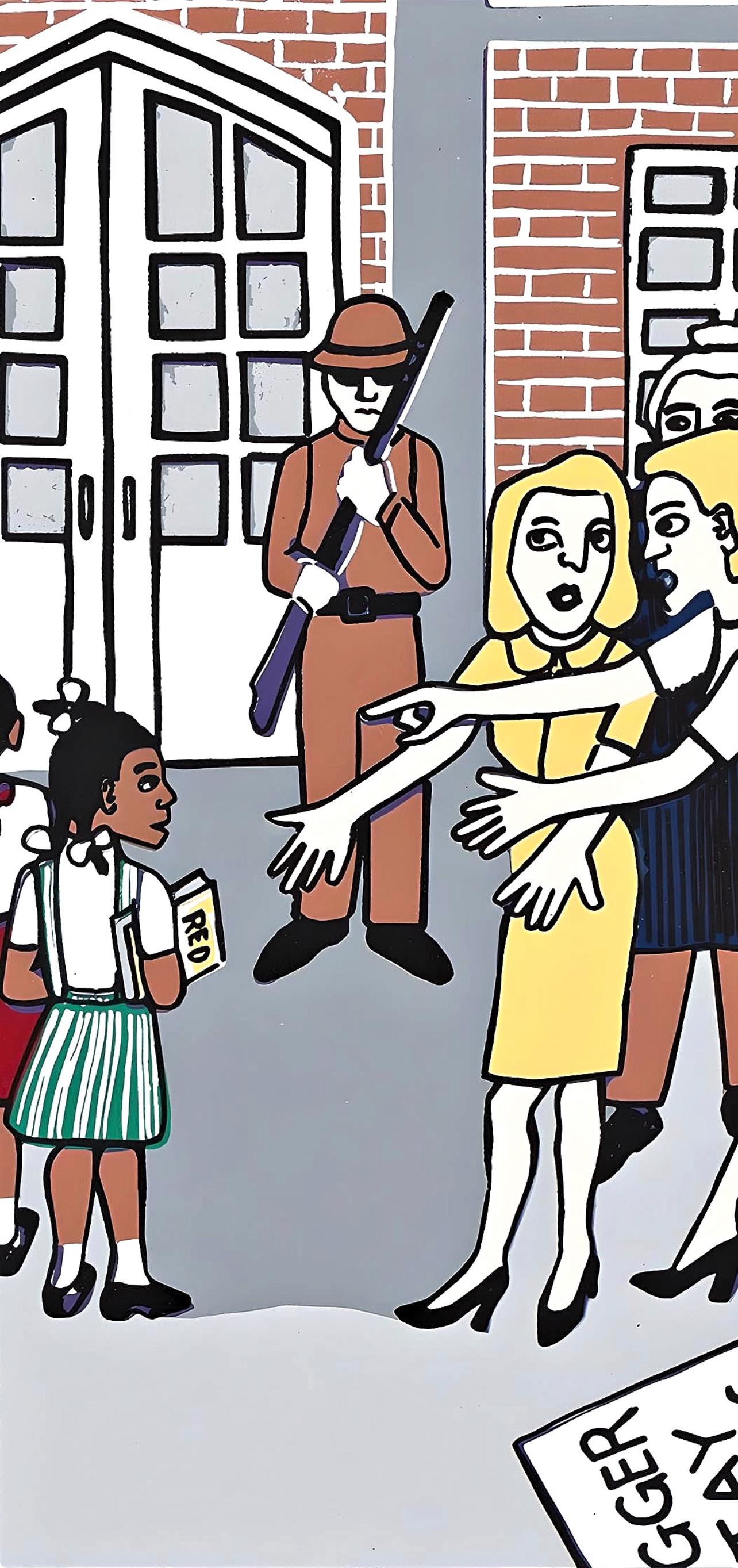 Brown Versus Board of Education 1954, Brief aus dem Birmingham City Jail (Expressionismus), Print, von Faith Ringgold