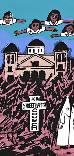 Faith Ringgold, Cuatro niñas bombardeadas en una iglesia, 2007