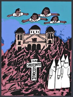 Faith Ringgold, Cuatro niñas bombardeadas en una iglesia, 2007
