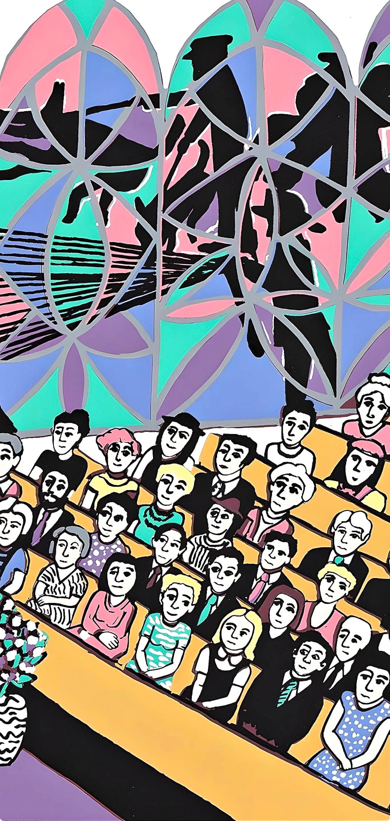 Faith Ringgold, Police Brutality Viewed Thru Stained Glass (La brutalité policière vue à travers un vitrail), 2007 en vente 1